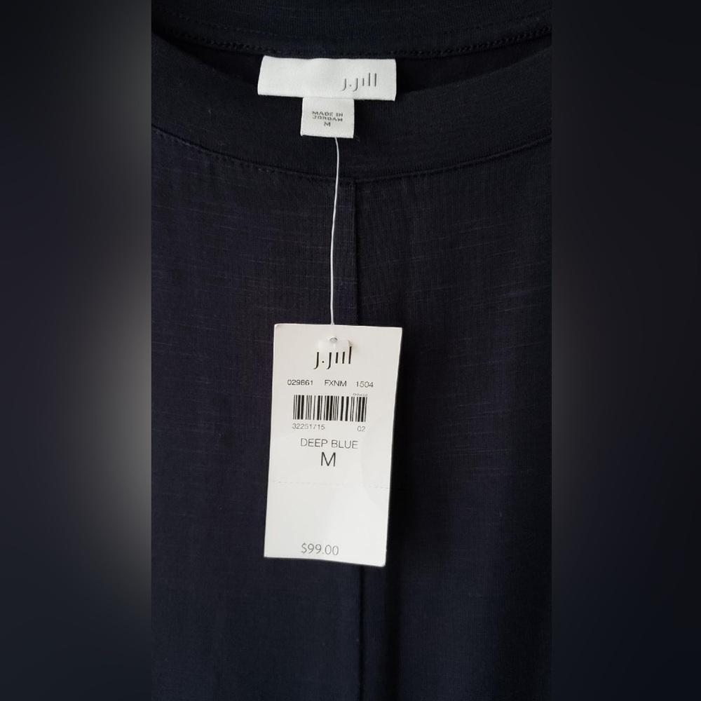 NWT. J.Jill t shirt dress. navy blue. Never worn. Perfect for summer heat. - Picture 2 of 4